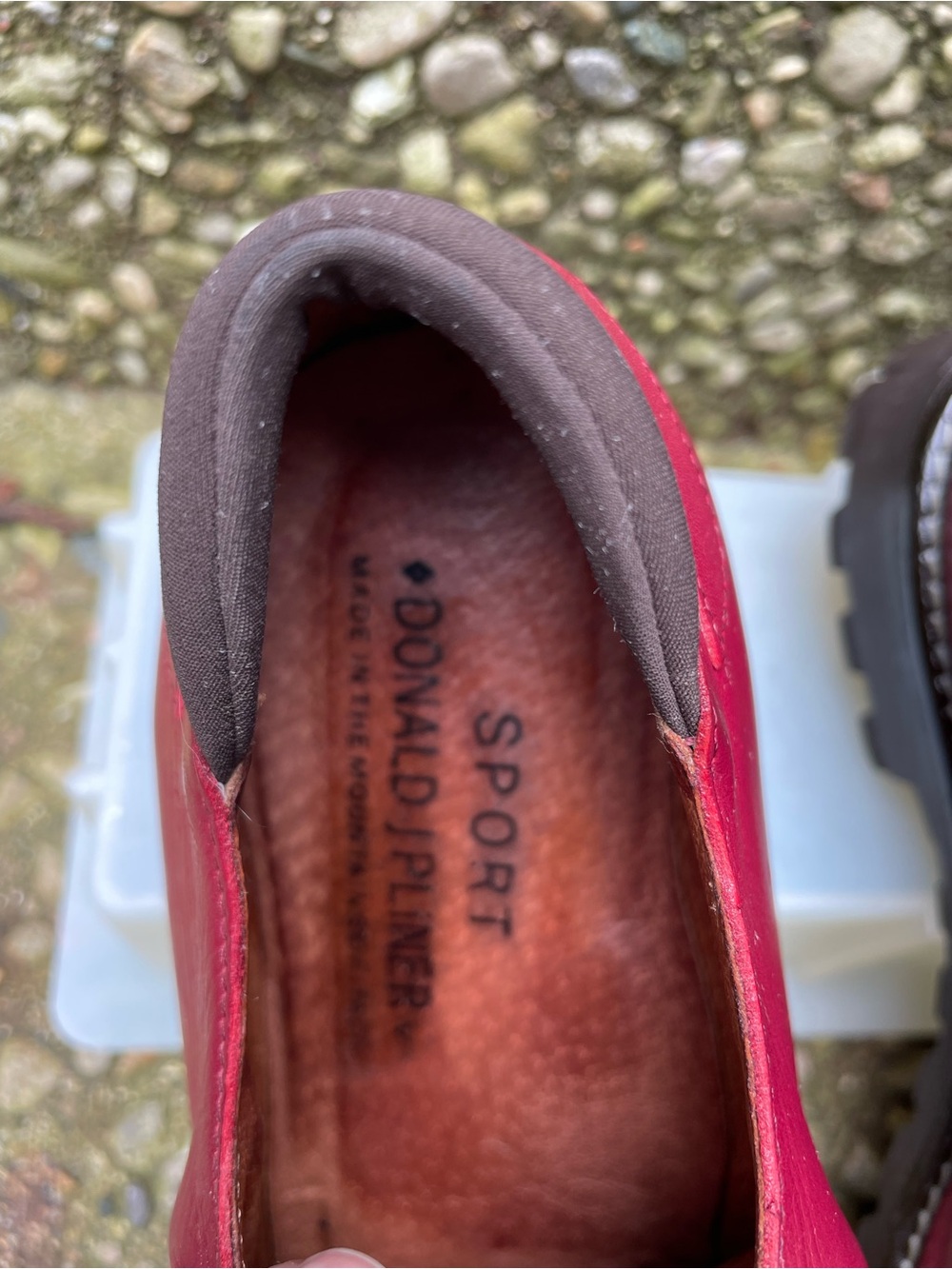 Donald Pliner Lace-Up Alpine Hiking Shoes Red - US W's Sz 8 Excellent cond ITALY - Picture 5 of 11